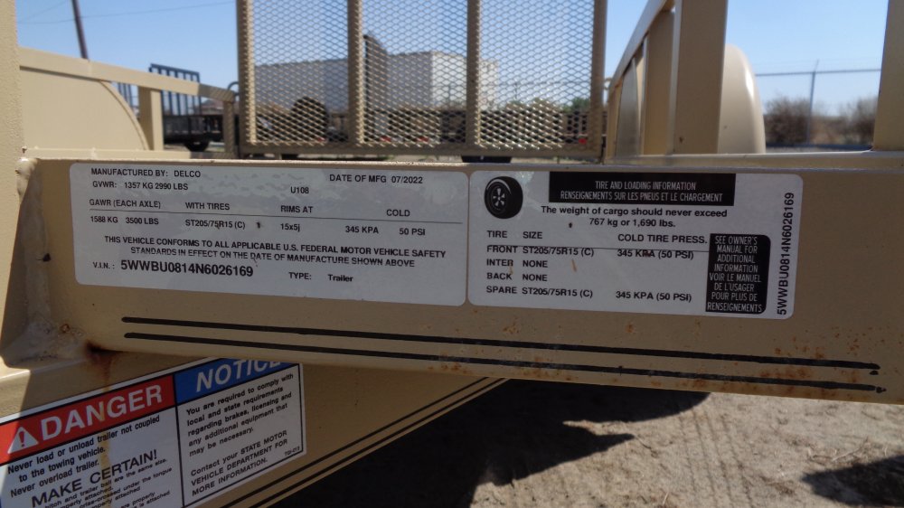 Delco 5x8 2,990 Utility