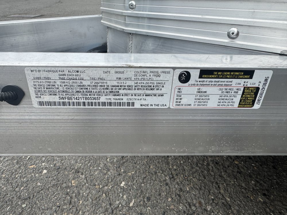 EZ Hauler 7x14 7,000 Enclosed