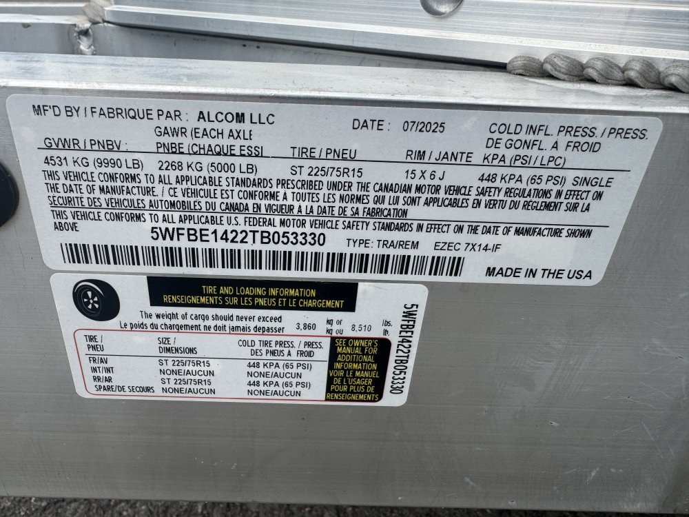 EZ Hauler 7x14 9,990 Enclosed