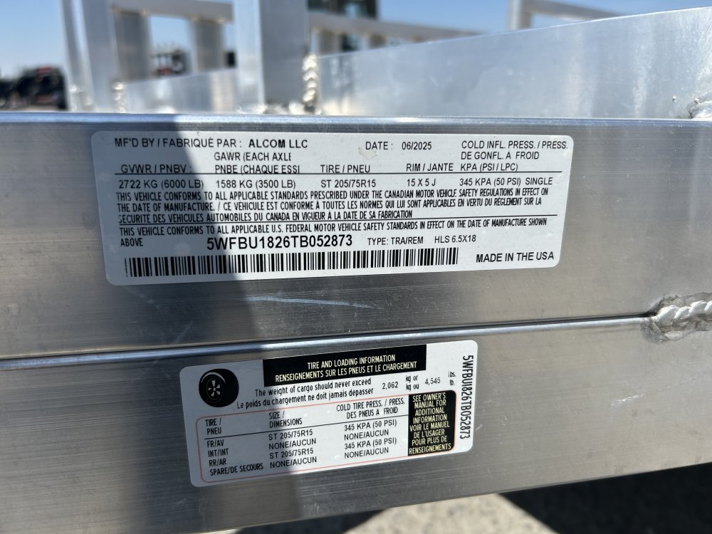 ALCOM 6.5x18 6,000 Utility