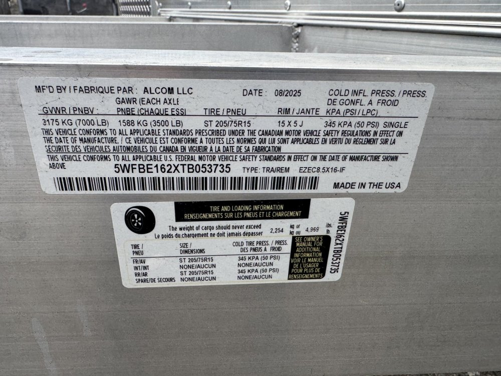 EZ Hauler 8.5x16 7,000 Enclosed