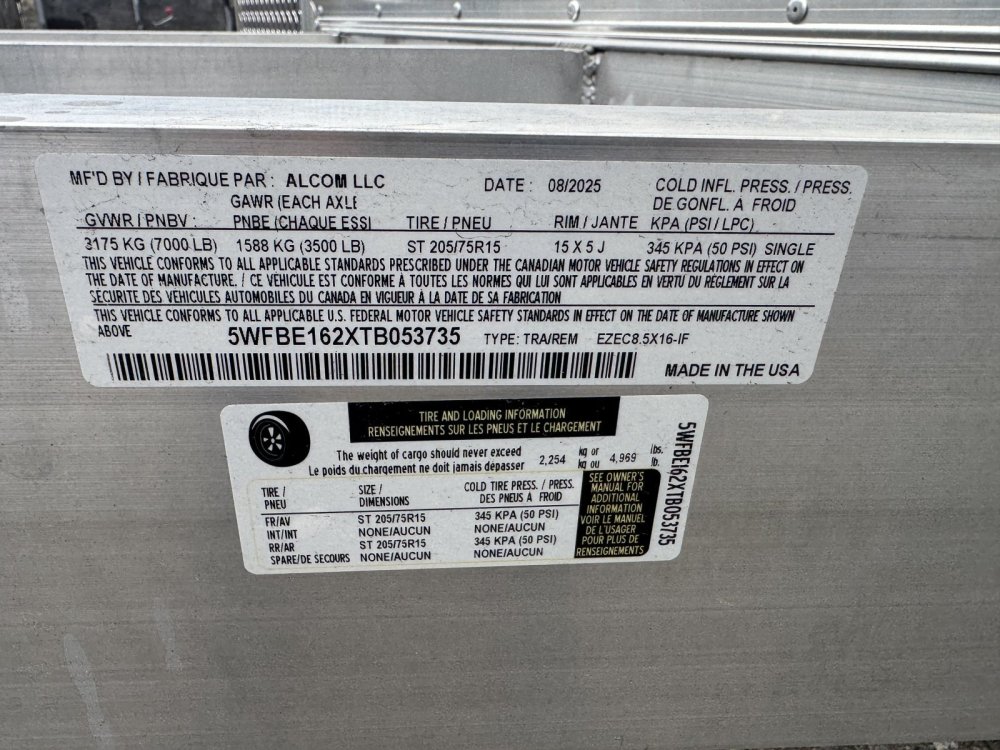 EZ Hauler 8.5x16 7,000 Enclosed