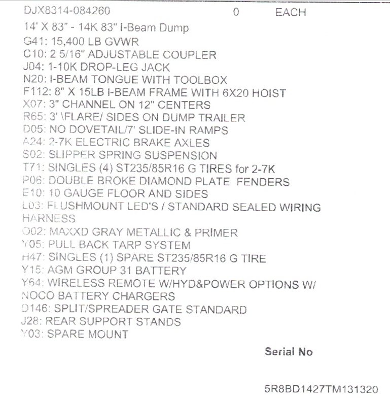 MAXX-D 7x14 15,400 Dump