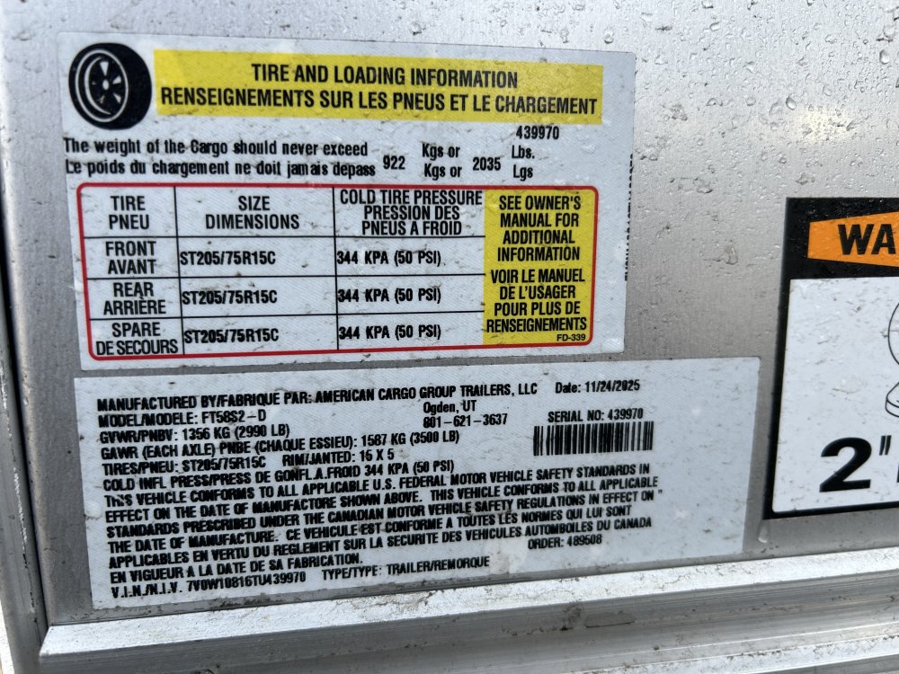 Wells Cargo 5x8 2,990 Enclosed Cargo