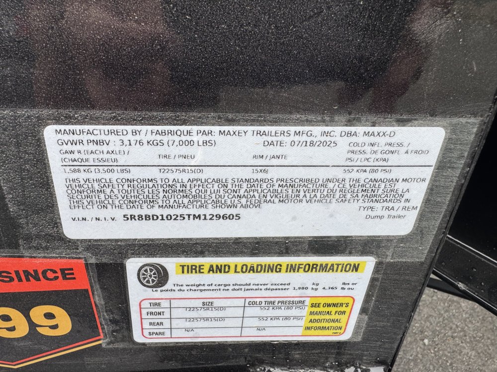 MAXX-D 5x10 7,000 Dump