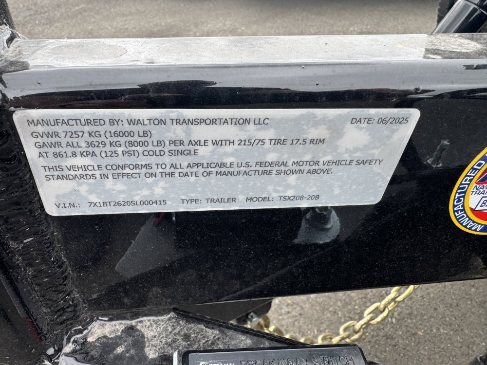 Walton 7x20 16,000 Equipment