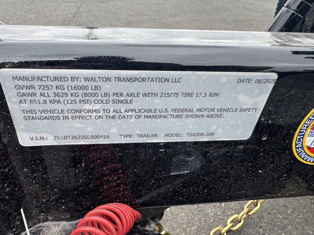 Walton 7x20 16,000 Equipment