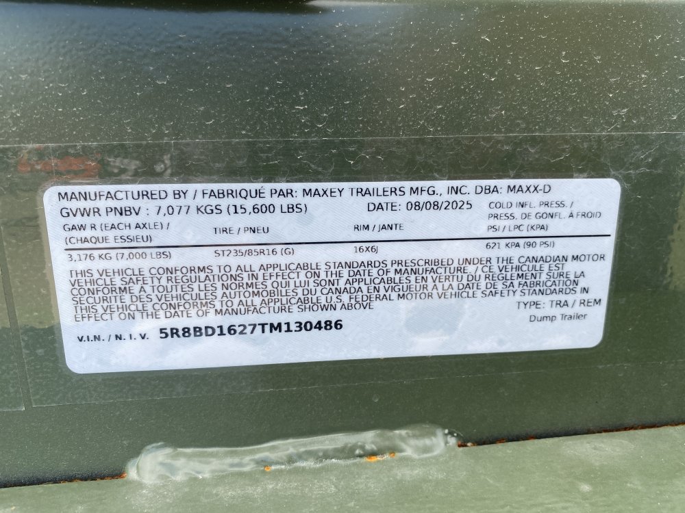 MAXX-D 7x16 15,600 Dump