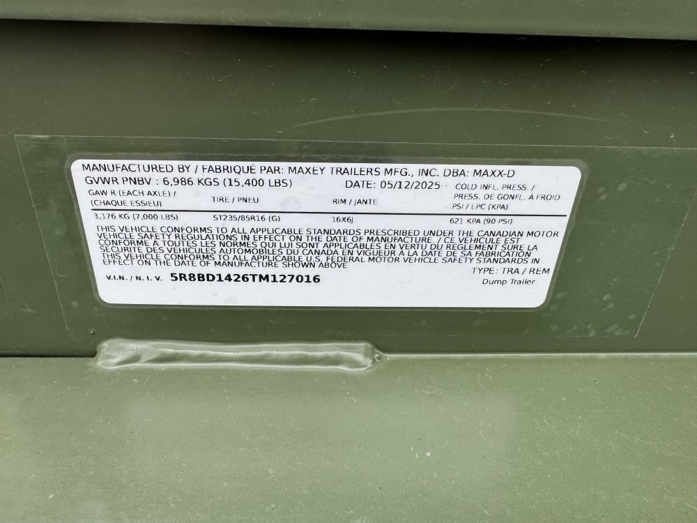 MAXX-D 7x14 15,400 Dump