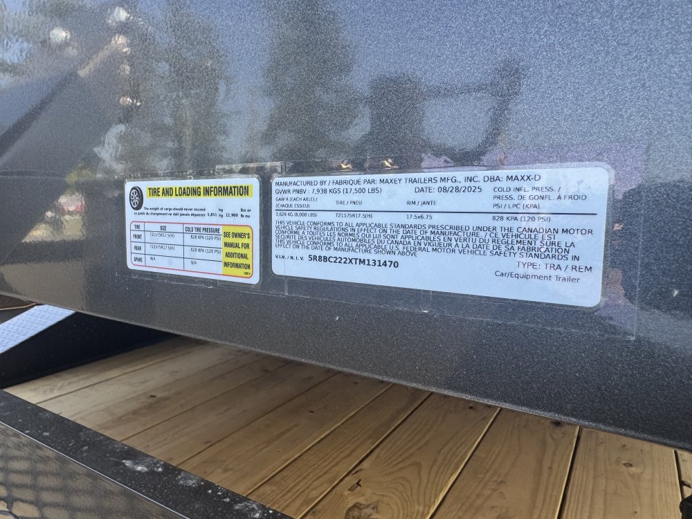 MAXX-D 8.5x22 17,500 Equipment