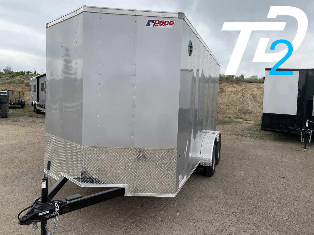 84 X 14' (NEW) PACE ENCLOSED TRAILER-SILVER