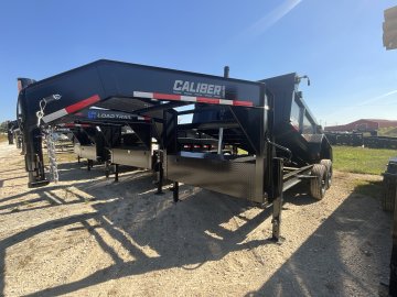 83"x14' Caliber Gooseneck Dump Trailer W/ 48" Sides