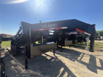 83"x14' Caliber Gooseneck Dump Trailer W/ 48" Sides