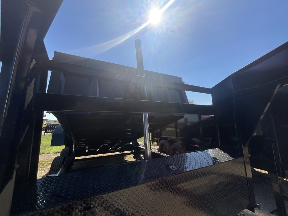 83"x14' Caliber Gooseneck Dump Trailer W/ 48" Sides