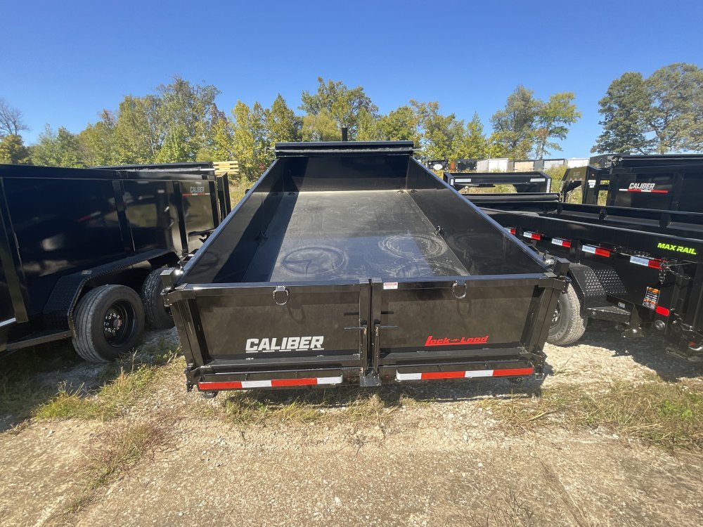 83"x14' Caliber Gooseneck Dump Trailer W/ 48" Sides