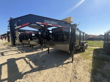 83"x16' Caliber Gooseneck Dump Trailer W/ 48" Sides