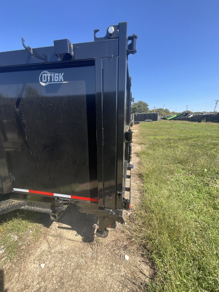 83"x16' Caliber Gooseneck Dump Trailer W/ 48" Sides 16k