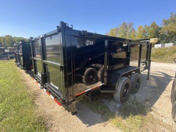 83"x16' Caliber Gooseneck Dump Trailer W/ 48" Sides 16k