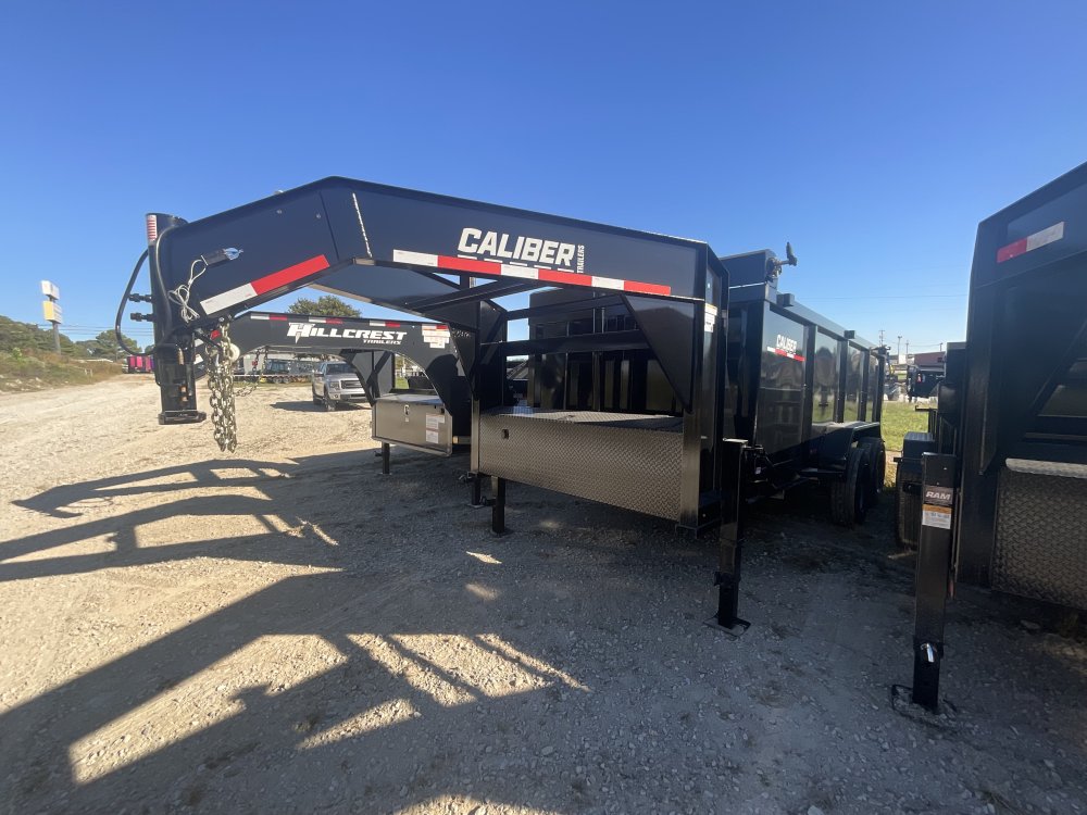 83"x16' Caliber Gooseneck Dump Trailer W/ 48" Sides