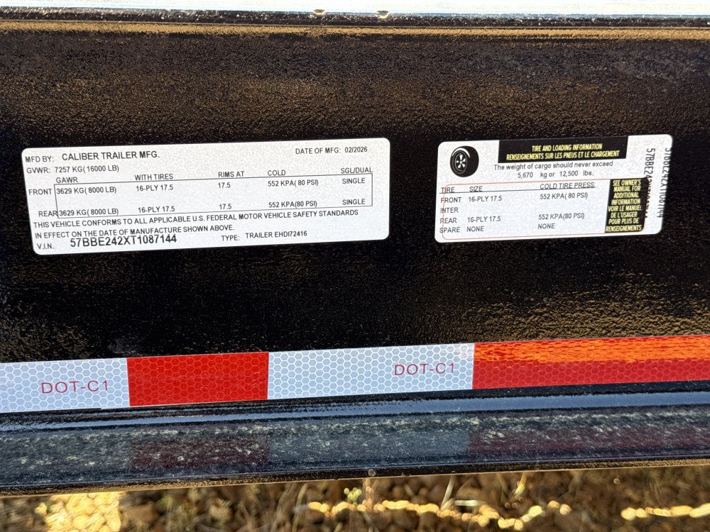 83"x24' Caliber Equipment Trailers
