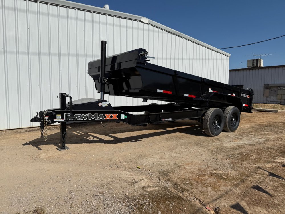 2025 RawMaxx 83"X16' Telescopic Dump Trailer