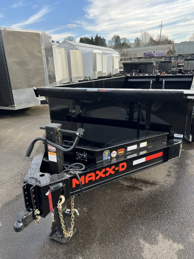 17.5K DERATED TO 14K 2026 7' X 14' MAXX-D DJX - 8 INCH 15LB I-BEAM DUMP TRAILER Black