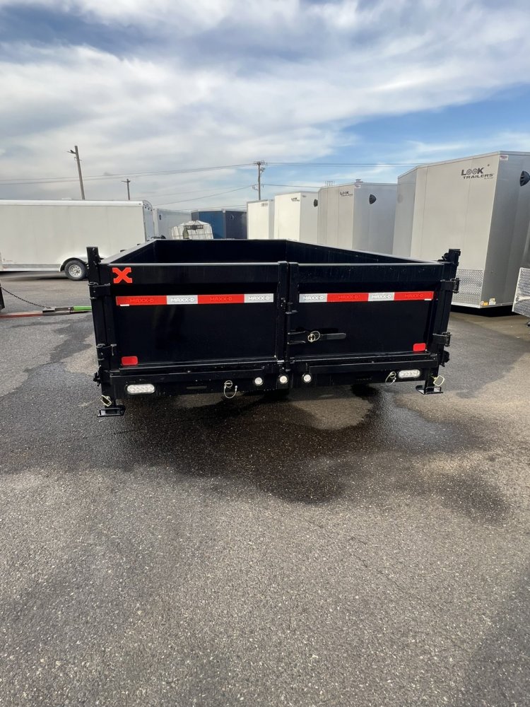 17.5K DERATED TO 14K 2026 7' X 14' MAXX-D DJX - 8 INCH 15LB I-BEAM DUMP TRAILER Black