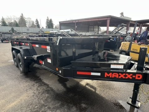 17.5K DERATED TO 14K 2026 7' X 14' MAXX-D DJX - 8 INCH 15LB I-BEAM DUMP TRAILER Black
