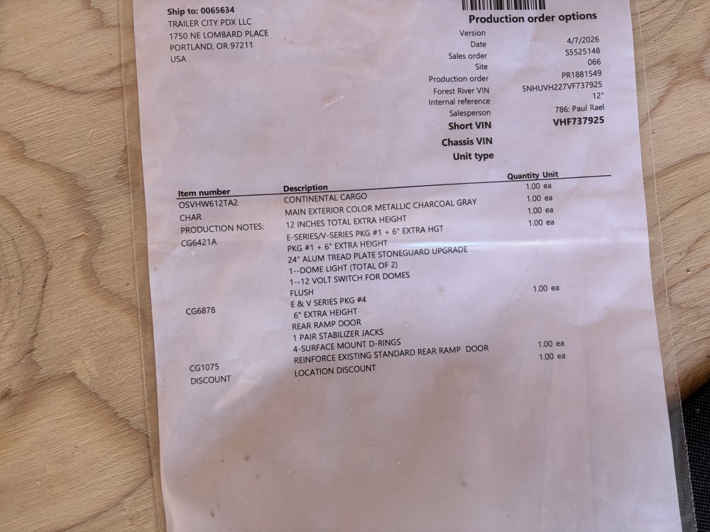 2027 12' x6' Continental Cargo VHW V-Series Wedge 7K