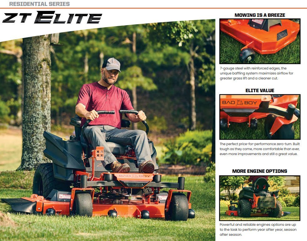 2025 ZT ELITE 54" Kawasaki 726cc, 24 hp FR730 Lawn Mower Side Discharge