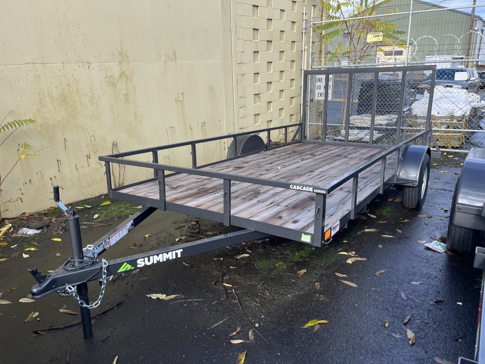 2026 7' x 14' Summit Cascade Fender High Rails Open Utility 2.9K