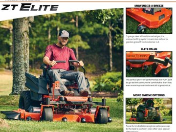 2026 ZT ELITE 48" Kawasaki 726cc, 24 hp FR730 Lawn Mower Side Discharge