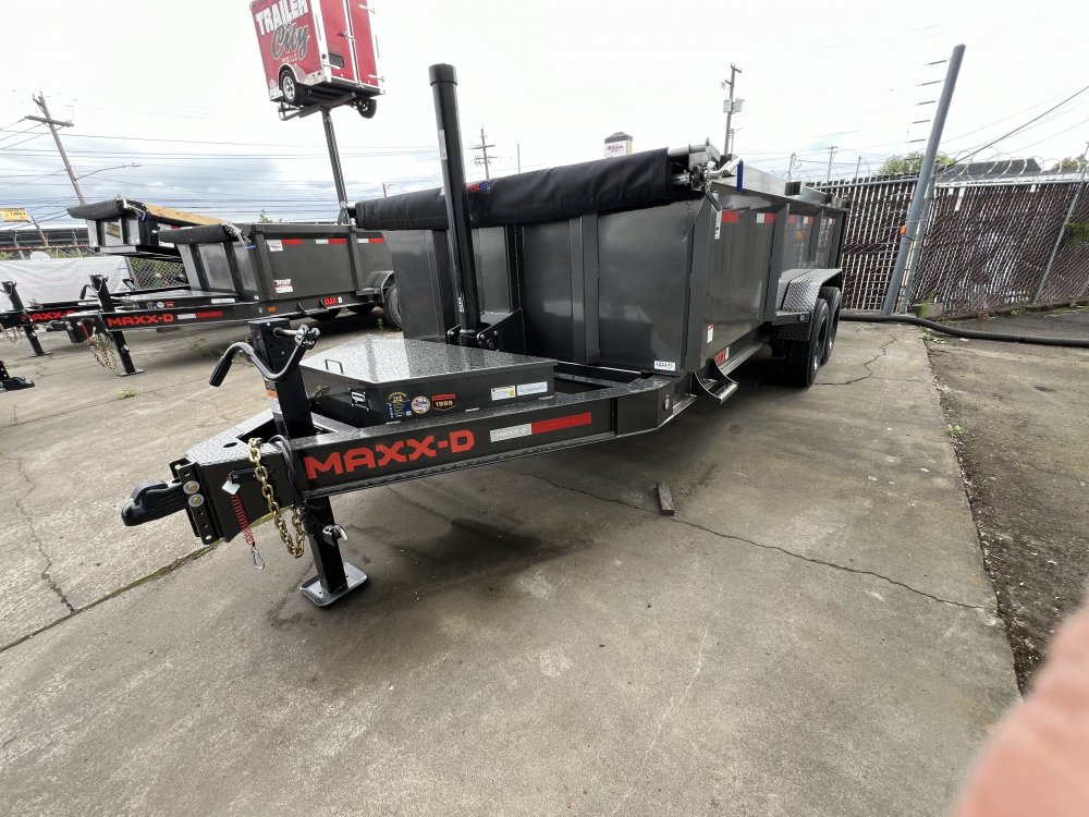 2025 16' x7' MAXX-D DTX - 8 INCH 15LB I-BEAM Telescoping Dump 17.5K