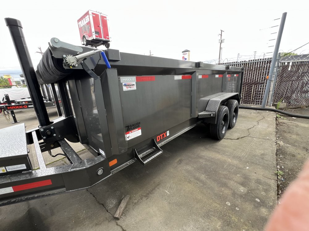 2025 16' x7' MAXX-D DTX - 8 INCH 15LB I-BEAM Telescoping Dump 17.5K