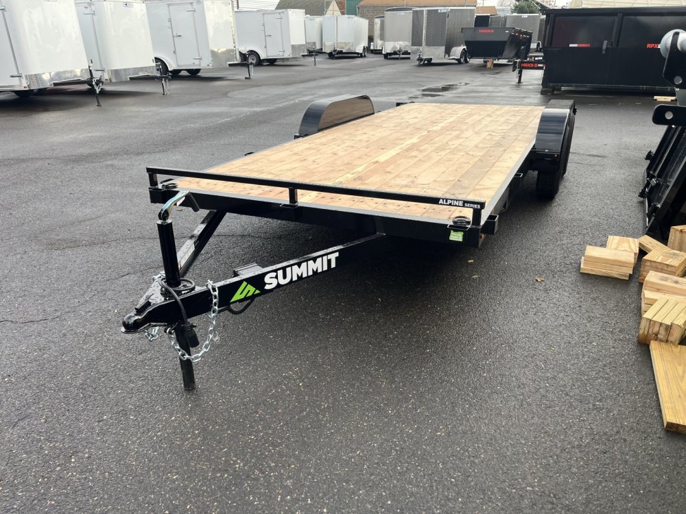 2026 7' X 18' Summit 7K Flatbed - Removable Fenders