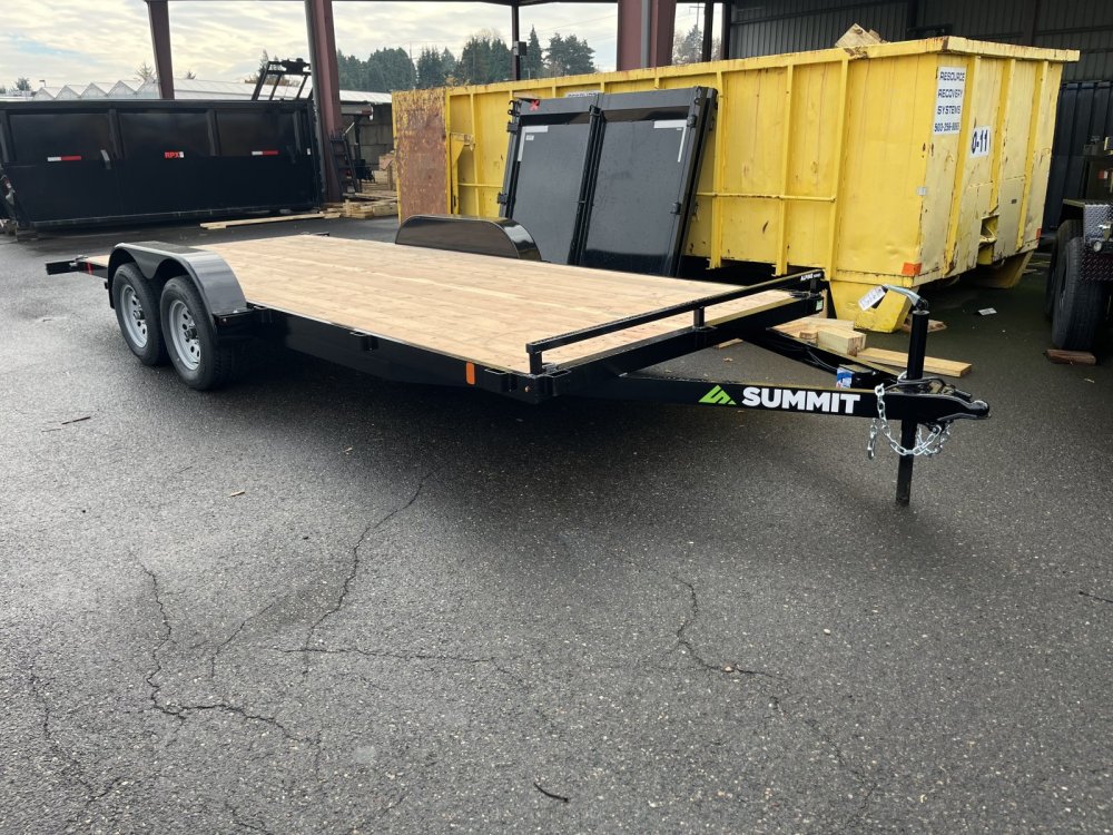 2026 7' X 16' Summit 7K Flatbed - Removable Fenders
