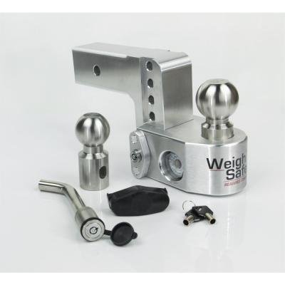 Aluminum 4" Adjustable Trailer Hitch for 2.5" Receiver W/ Built in Weight Scale & 2 Pc Keyed Alike L