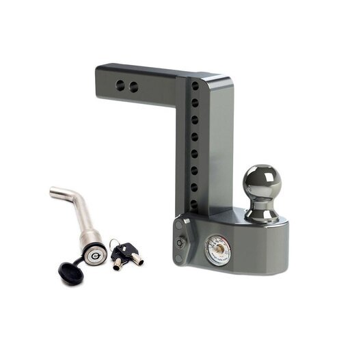 Aluminum 8" Adjustable Trailer Hitch for 2" Receiver W/ Built in Weight Scale & 2 Pc Keyed Alike Loc