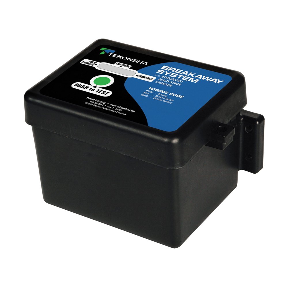 TEKONSHA 5085313 1 to 3 Axle Trailer Hitch Breakaway System with Push to Test LED, Battery, Breakawa