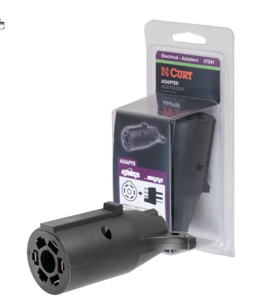 7 Way Round to Flat 4 Electrical Adapter