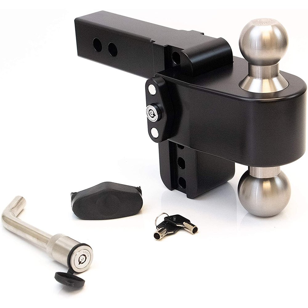 180 Hitch - 4" Black Adjustable Turnover Ball for 2" Receiver