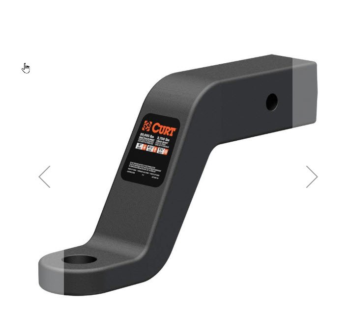 Commercial Duty Forged Ball Mount (2-1/2" Shank, 20,000 lbs., 6" Drop) #45459