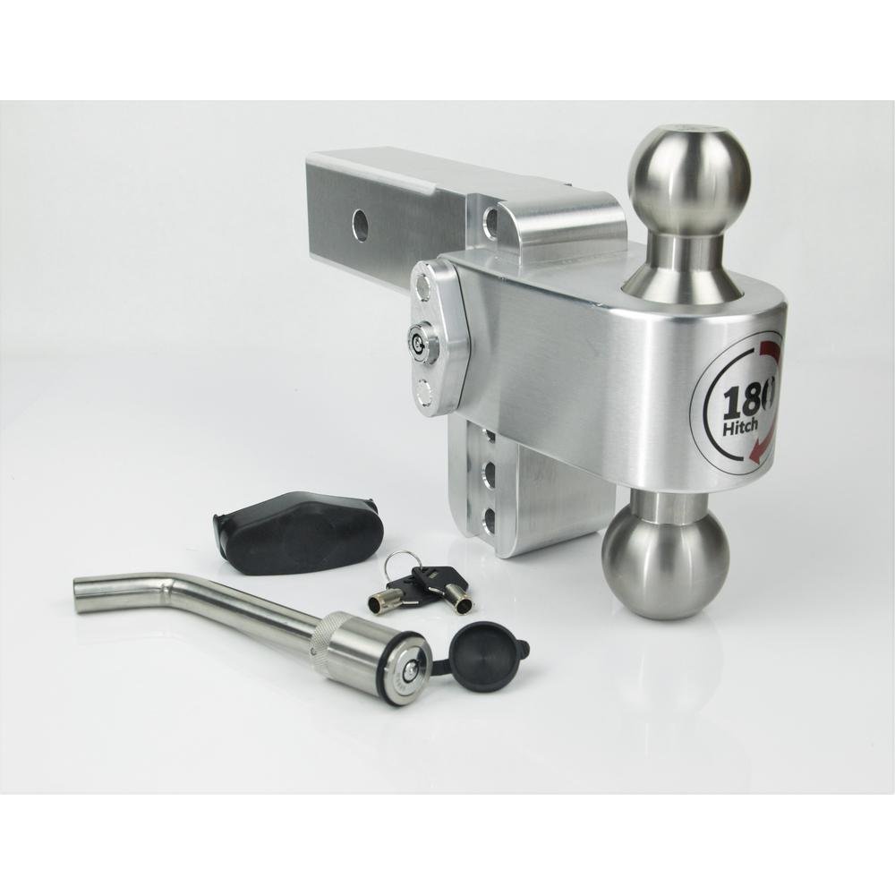 180 Hitch LTB4-2.5 4 in. Drop Hitch, 2.5 in. Receiver 18,500 LBS GTW - Dual Pin Keyed Lock