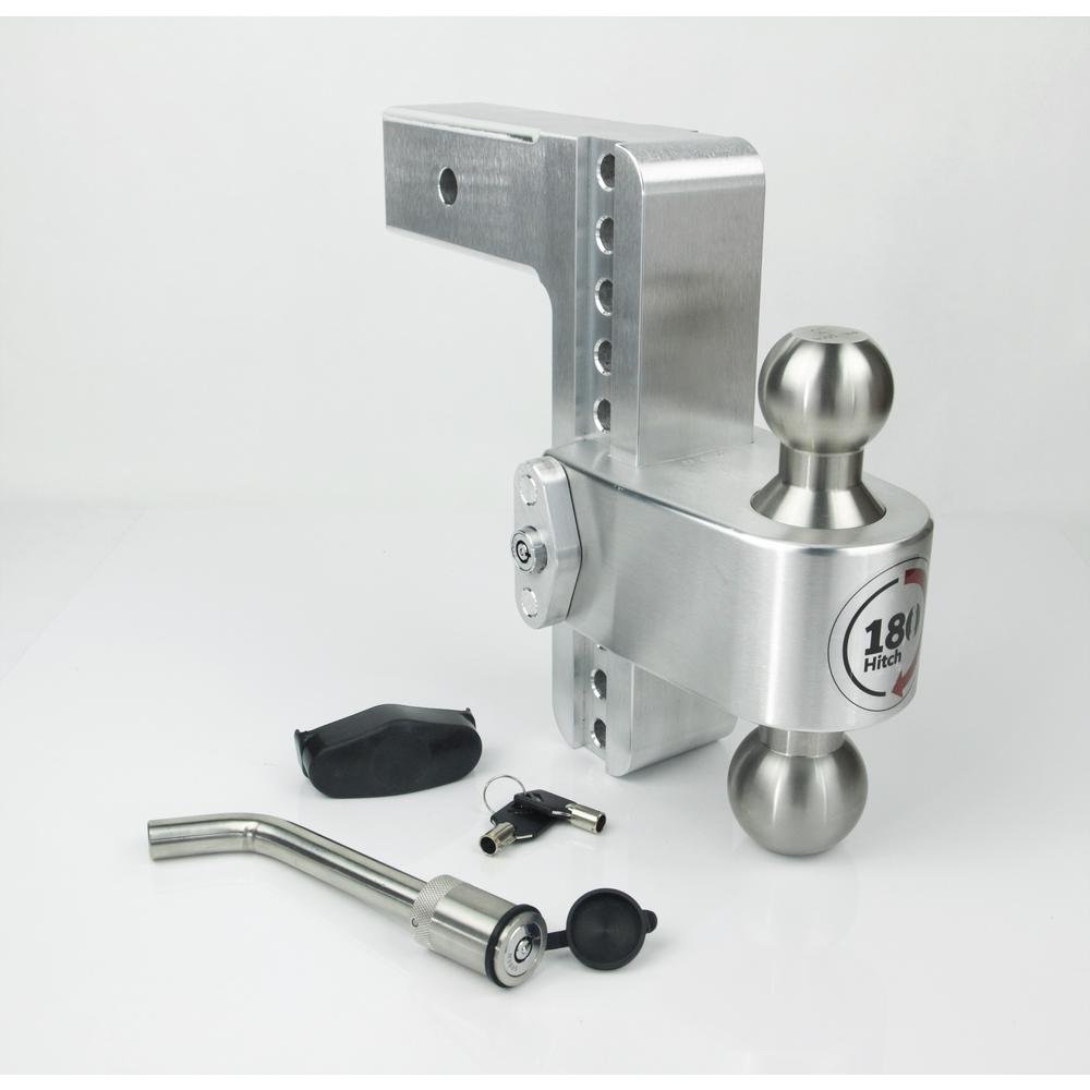 180 HITCH LTB8-2.5-KA 8 in. Drop Hitch, 2.5 in. Receiver 18,500 LBS GTW - Keyed Alike Key Lock and H