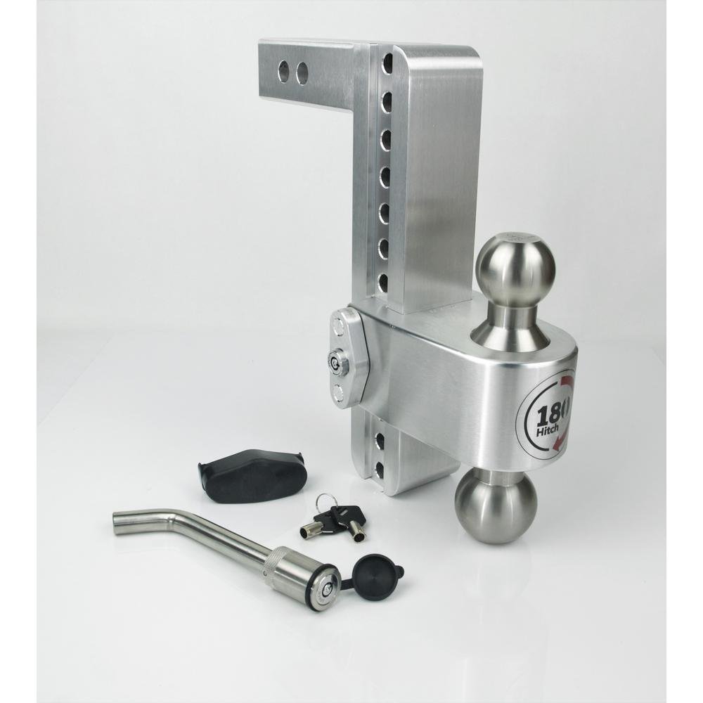 WEIGH SAFE LTB6-3-KA Adjustable Trailer Hitch Ball Mount -6 INCH Adjustable Drop Hitch for 3 INCH Re