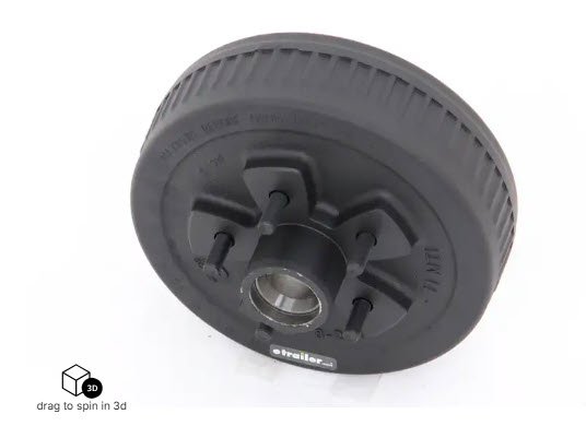 Dexter Trailer Hub & Drum Assembly for 3,500-lb Axles - 10" Diameter - 5 on 4-1/2 - Pre-Greased