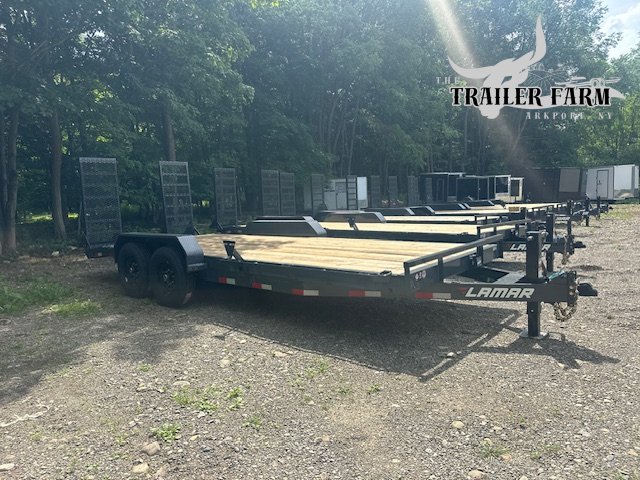 2026 LAMAR 7X20 EQUIPMENT TRAILER WITH STAND UP RAMPS 14KGVW