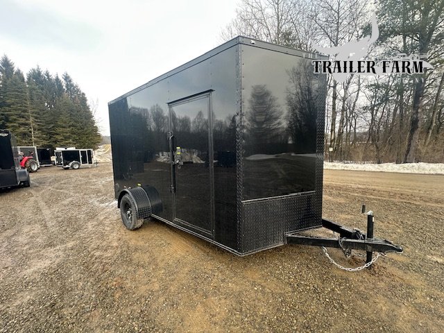 2026 POWER LINE CARGO 7X12 ENCLOSED TRAILER W/BLACKOUT & EXTRA HEIGHT
