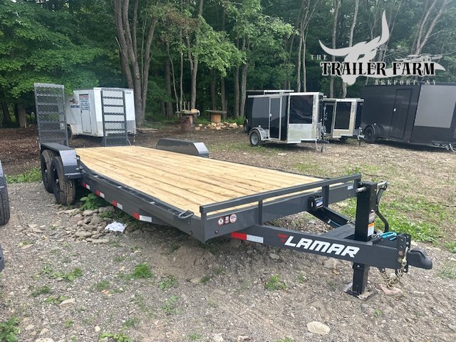 2026 LAMAR 7X22 EQUIPMENT TRAILER WITH STAND UP RAMPS 14KGVW