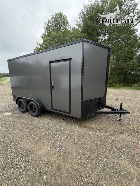 2027 POWER LINE CARGO 7X14 ENCLOSED TRAILER, BLACKOUT PACKAGE, EXTRA HEIGHT
